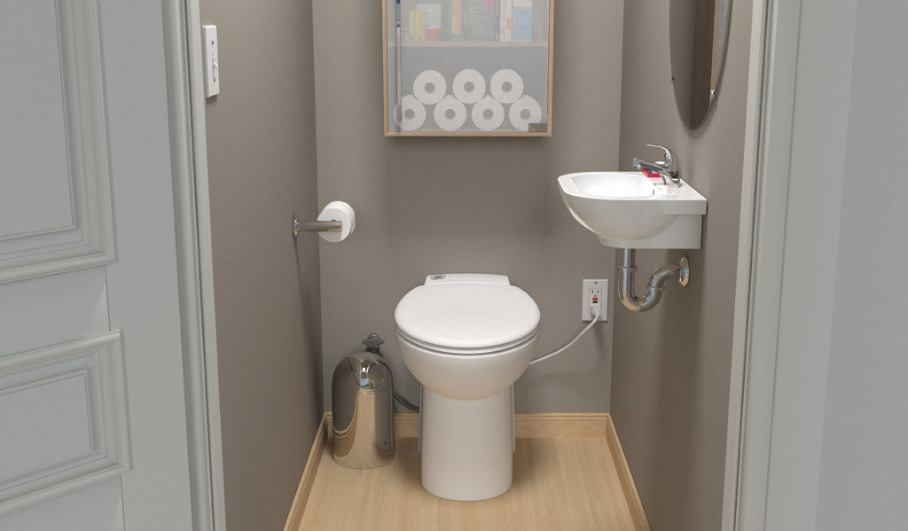 Saniflo Sanicompact C4 One-Piece UpFlush Toilet and Macerator