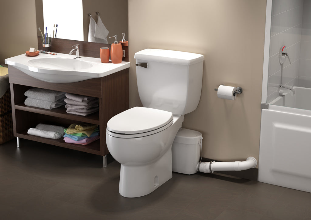 Upflush toilet deals system