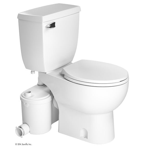 Macerating Toilet With 600watt Macerator Pump, Included Water Tank, Toilet  Bowl, Toilet Seat, Extension Pipe For Toilt With Pump-Upflush Toilet For